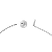 Bracelet avec fermoir boule vissée 62 mm - Acier inoxydable 304 x1