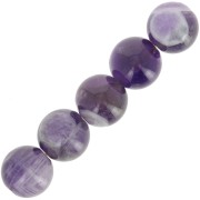 Perles rondes en pierre gemme Amethyste 6 mm x15