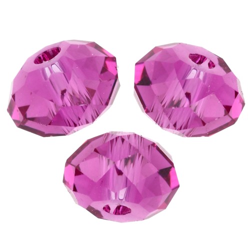 Perle ronde aplatie Swarovski 5040 6 mm - Fuchsia x1