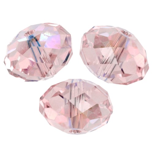 Perle ronde aplatie Swarovski 5040 8 mm - Rosaline Shimmer 2X x1