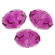 Fuchsia - Perle ronde aplatie Swarovski 5040 8 mm - Fuchsia x1 Perle ronde aplatie Swarovski 5040 8 mm - Fuchsia x1