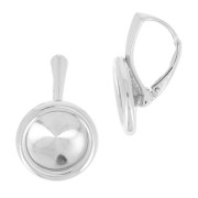 Dormeuses porte cabochon pour Rivoli 1122 12 mm Arg. 925  x2|raw }}