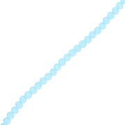 Perles rondelles facettées - rondes aplaties - 4.5x4 mm Sky Blue Frosted x40cm