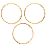 Doré - Or 18K - 750/1000 - Anneau de montage et tissage cercle 16 mm - Fil rond - Acier inox 304L Doré x1 Anneau de montage et tissage cercle 16 mm - Fil rond - Acier inox 304L Doré x1