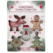Set d'emporte-pièces - motif Noël - en acier inoxydable x5