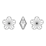 Cabochon Fleur Swarovski 4744 10 mm - Violet x1