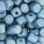 Minos® par Puca® 2.5x3 mm Chalkwhite Blue Ceramic Look x5g