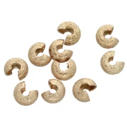 Caches perles à écraser diamantés 5.5 mm - Doré x50