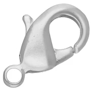 Fermoirs mousquetons 12 mm - Placage argent fin x10