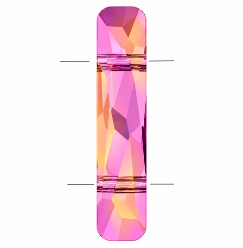 Perle à 2 trous - Column bead Swarovski 5535 23.5x5 mm - Crystal Astral Pink x1