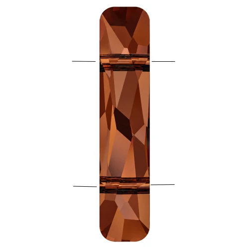 Perle à 2 trous - Column bead Swarovski 5535 23.5x5 mm - Crystal Red Magma x1