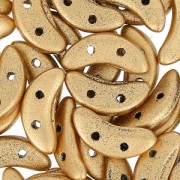 Czechmates Crescent 2 trous 3 x 10 mm Gold Mat x5g|raw }}