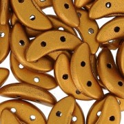 Czechmates Crescent 2 trous 3 x 10 mm Golden Mat x5g|raw }}