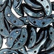 Czechmates Crescent 2 trous 3 x 10 mm Jet Hematite x5g|raw }}