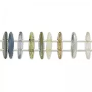 Czechmates Crescent 2 trous 3 x 10 mm Jet Hematite x5g