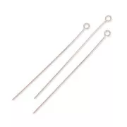 Clous tête ronde 50x0.55 mm souple Doré à l'or fin rose x10