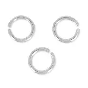 Anneaux ouverts 7x1 mm Placage Argent fin x50