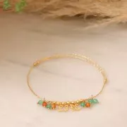 Cubes facettés 3 mm doré rose x10