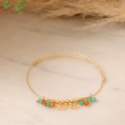 Perles cubes facettés 3 mm Doré à l'or fin x10