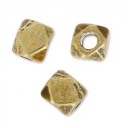Cubes facettés 3 mm bronze x10
