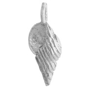 Breloque coquillage 12.5x5 mm avec anneau fermé - Argent 925 x1