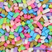 Assortiment de vermicelles colorés 1x2 mm à coller en pâte polymère x5g