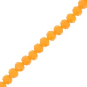 Perles rondelles facettées - rondes aplaties 8x6 mm - Orange clair x40cm|raw }}