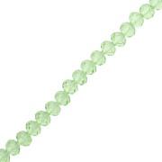Perles rondelles facettées - rondes aplaties - 8x6.5 mm Peridot x38cm|raw }}