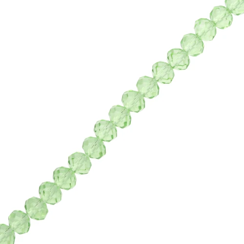 Perles rondelles facettées - rondes aplaties - 8x6.5 mm Peridot x38cm