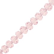 Perles rondelles facettées - rondes aplaties -8x6 mm Light Rose x39cm|raw }}