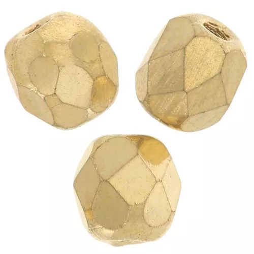 Facettes 6 mm 24k Gold plated x25