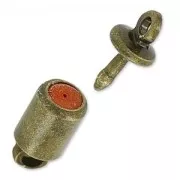 Fermoir caoutchouc 12 mm bronze x1