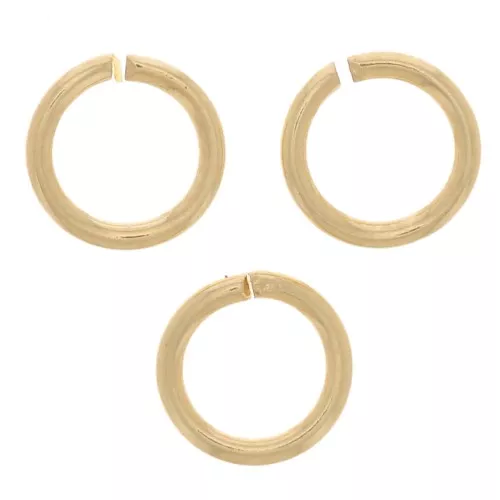 Anneaux ouverts 5x0.7 mm doré x50