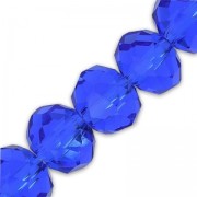 Perles rondelles facettées - rondes aplaties -8x6 mm Sapphire x40cm|raw }}