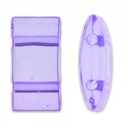 Perles synthétiques 2 trous Ovale Carrier 18x9 mm Tanzanite x10|raw }}