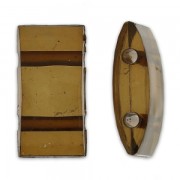 Perles synthétiques 2 trous Ovale Carrier 18x9 mm Smoked Topaz x10|raw }}