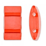 Perles synthétiques 2 trous Ovale Carrier 18x9 mm Light Siam x10|raw }}