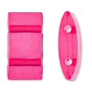 Perles synthétiques 2 trous Ovale Carrier 18x9 mm Hot Pink x10|raw }}