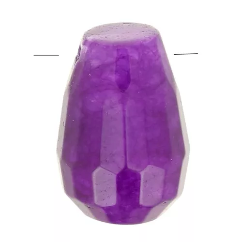 Goutte facettée 6.5x10 mm - Violet Agate x1