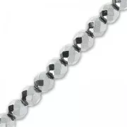 Perles Hematite Facettée 4 mm Chrome x20