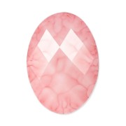 Cabochon facetté en résine 18x13 mm Light Rose|raw }}