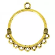 Intercalaire/Chandelier rond 32 mm doré vieilli x2