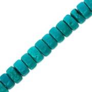 Perles Rondelles Heishi 4.3 mm imitation Turquoise x39cm|raw }}