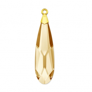 Goute Prismatic PureCrystal 6533 23 mm Crystal Golden Shadow/doré x1