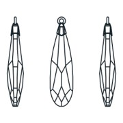 Goute Prismatic PureCrystal 6533 23 mm Crystal Golden Shadow/doré x1