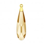 Goute Prismatic PureCrystal 6533 17,5 mm Crystal Golden Shadow/doré x1