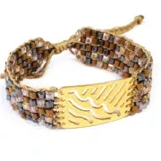 Intercalaire martelé 6 rangs 30x20 mm argenté satiné x1