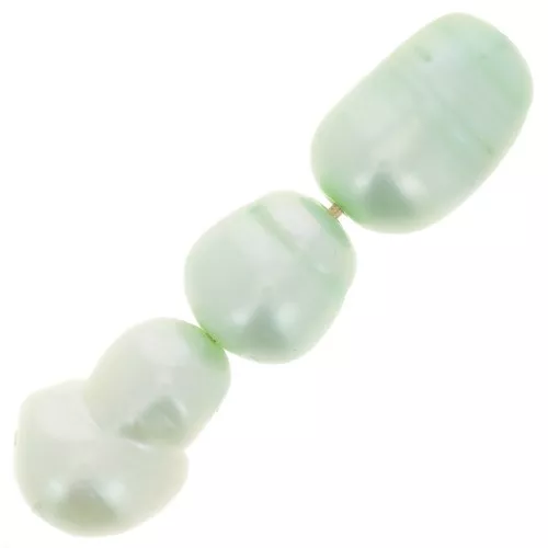 Perles d'eau douce irrégulières teintées 9x8 mm - Mint x6