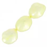 Perles d'eau douce irrégulières teintées 9x8 mm Jaune Pâle x6