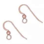 Crochets d'oreilles 16 mm en Rose Gold filled (or laminé) x2